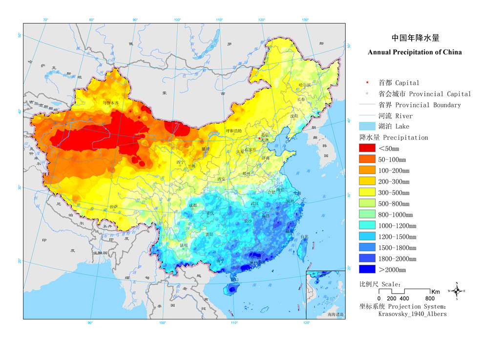 圖1 中國(guó)年降水量.jpg