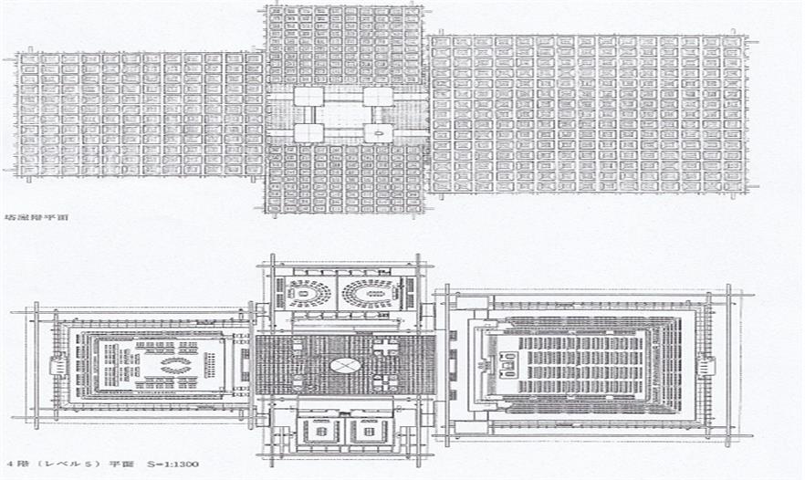 會議中心競賽方案四層平面